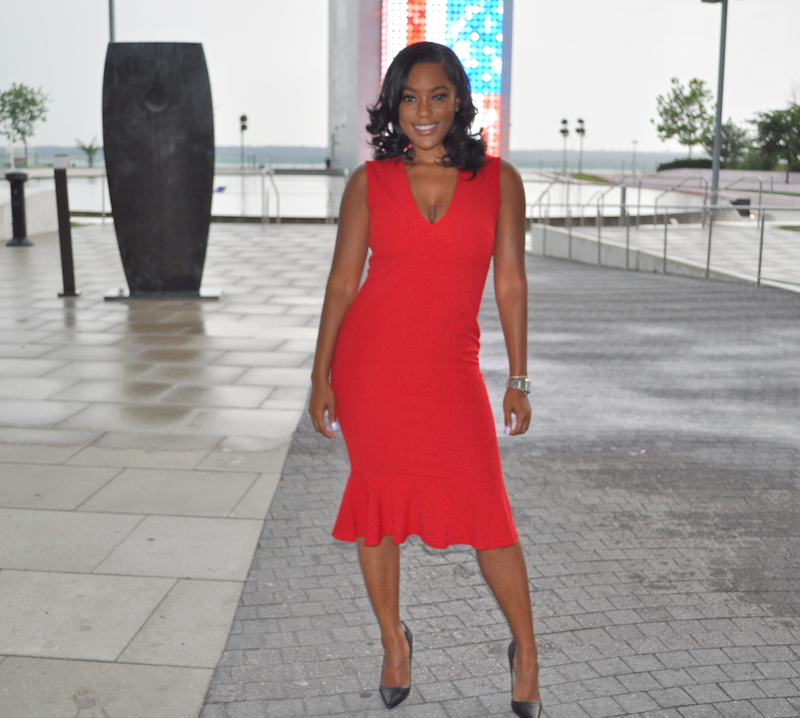 Red Peplum Dress