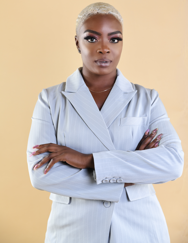 Gray Asymmetrical Suit